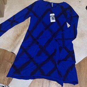 Blue Long Sleeve Dress